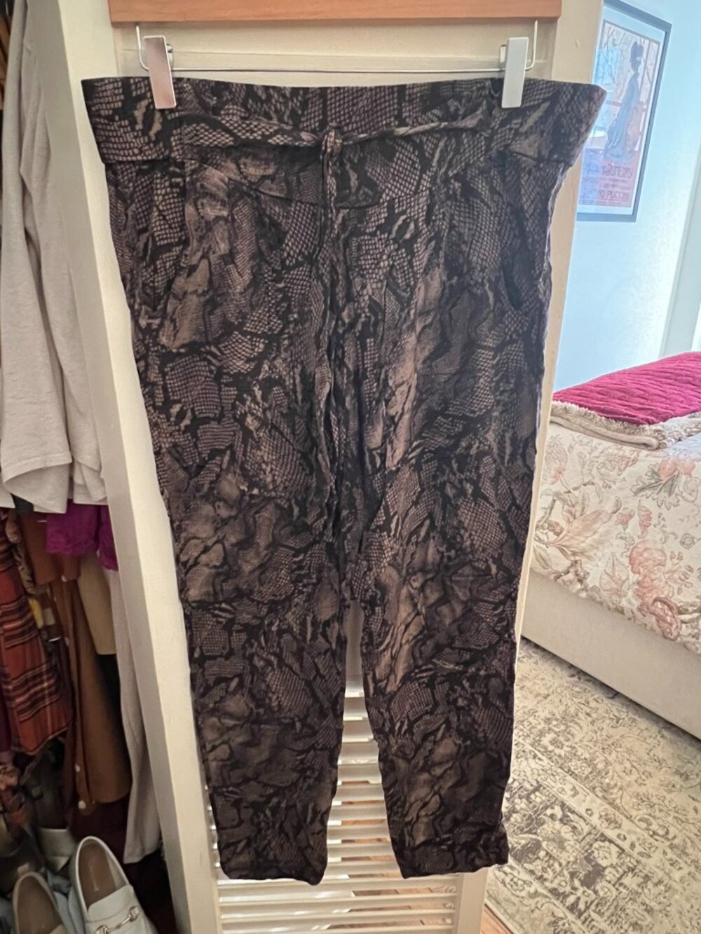 Fun Snakeskin Patterned Pants